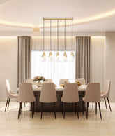 Aimie 5 Light Linear Chandelier Modern Gold