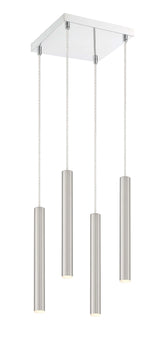 Forest LED 4 Light Chandelier Chrome