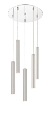 Forest LED 5 Light Chandelier Chrome