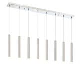 Forest LED 8 Light Linear Chandelier Chrome