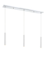 Forest LED 3 Light Linear Chandelier Chrome