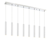 Forest LED 8 Light Linear Chandelier Chrome