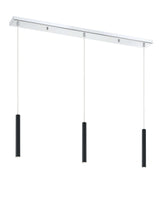 Forest LED 3 Light Linear Chandelier Chrome