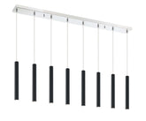 Forest LED 8 Light Linear Chandelier Chrome