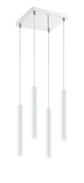 Forest LED 4 Light Chandelier Chrome