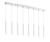 Forest LED 8 Light Linear Chandelier Chrome
