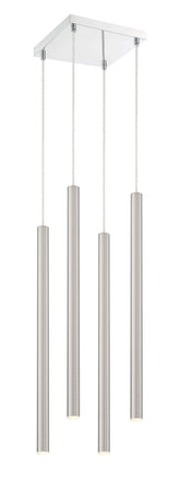 Forest LED 4 Light Chandelier Chrome