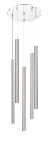 Forest LED 5 Light Chandelier Chrome