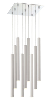 Forest LED 9 Light Chandelier Chrome