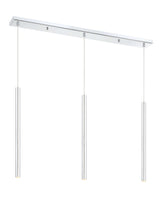 Forest LED 3 Light Linear Chandelier Chrome