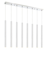 Forest LED 8 Light Linear Chandelier Chrome