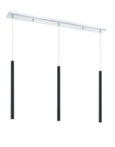 Forest LED 3 Light Linear Chandelier Chrome