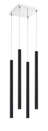Forest LED 4 Light Chandelier Chrome