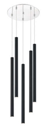 Forest LED 5 Light Chandelier Chrome