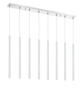 Forest LED 8 Light Linear Chandelier Chrome