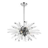 Burst 8 Light Chandelier Chrome