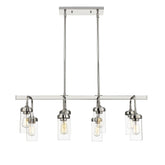 Calliope 8 Light Linear Chandelier Polished Nickel