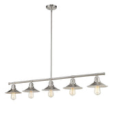 Casa 5 Light Linear Chandelier Brushed Nickel