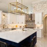 Easton 9 Light Linear Chandelier Rubbed Brass