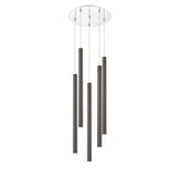 Forest LED 5 Light Chandelier Chrome