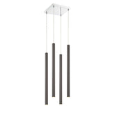 Forest LED 4 Light Chandelier Chrome