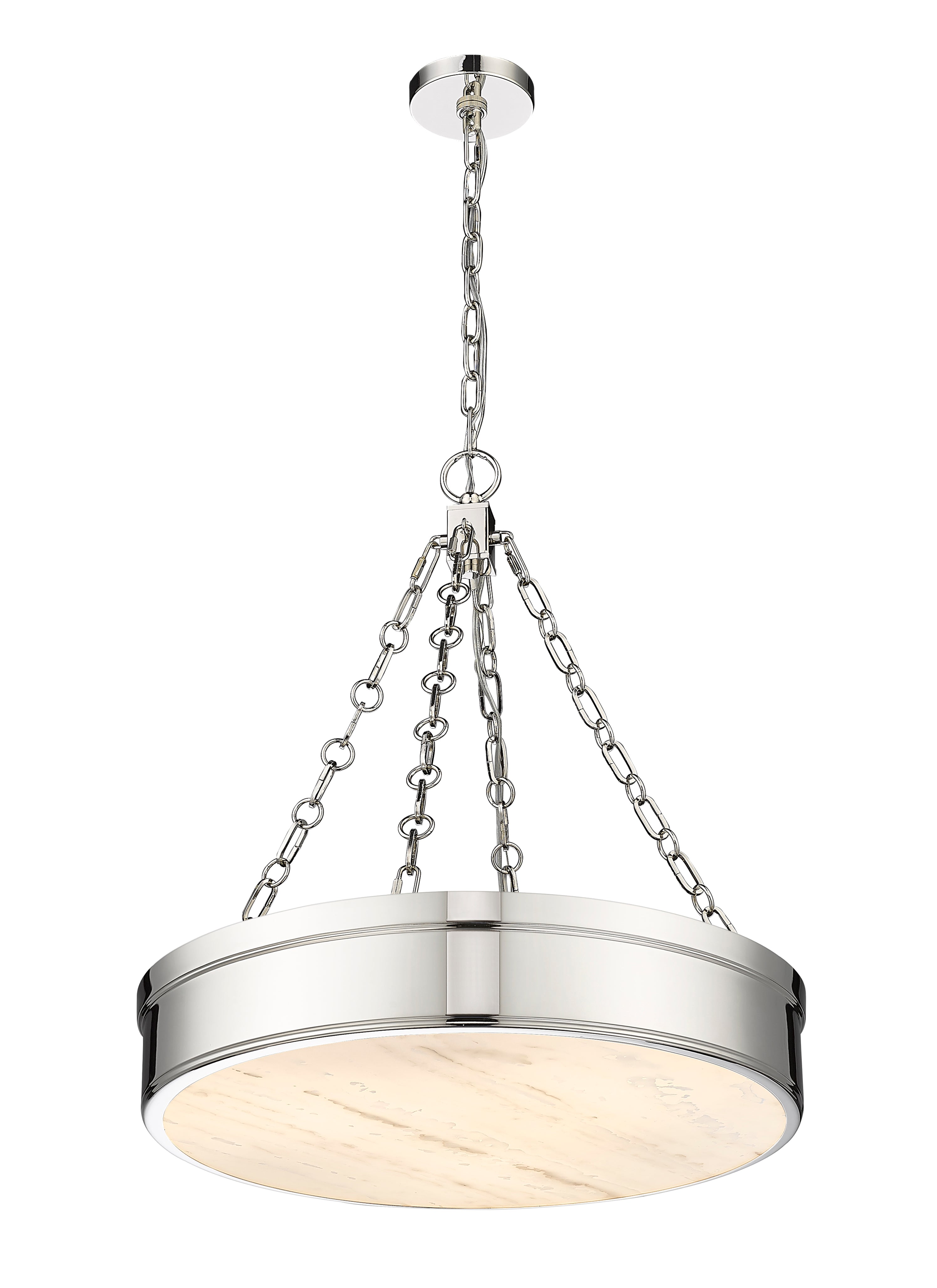 Anders LED 3 Light Chandelier Polished Nickel