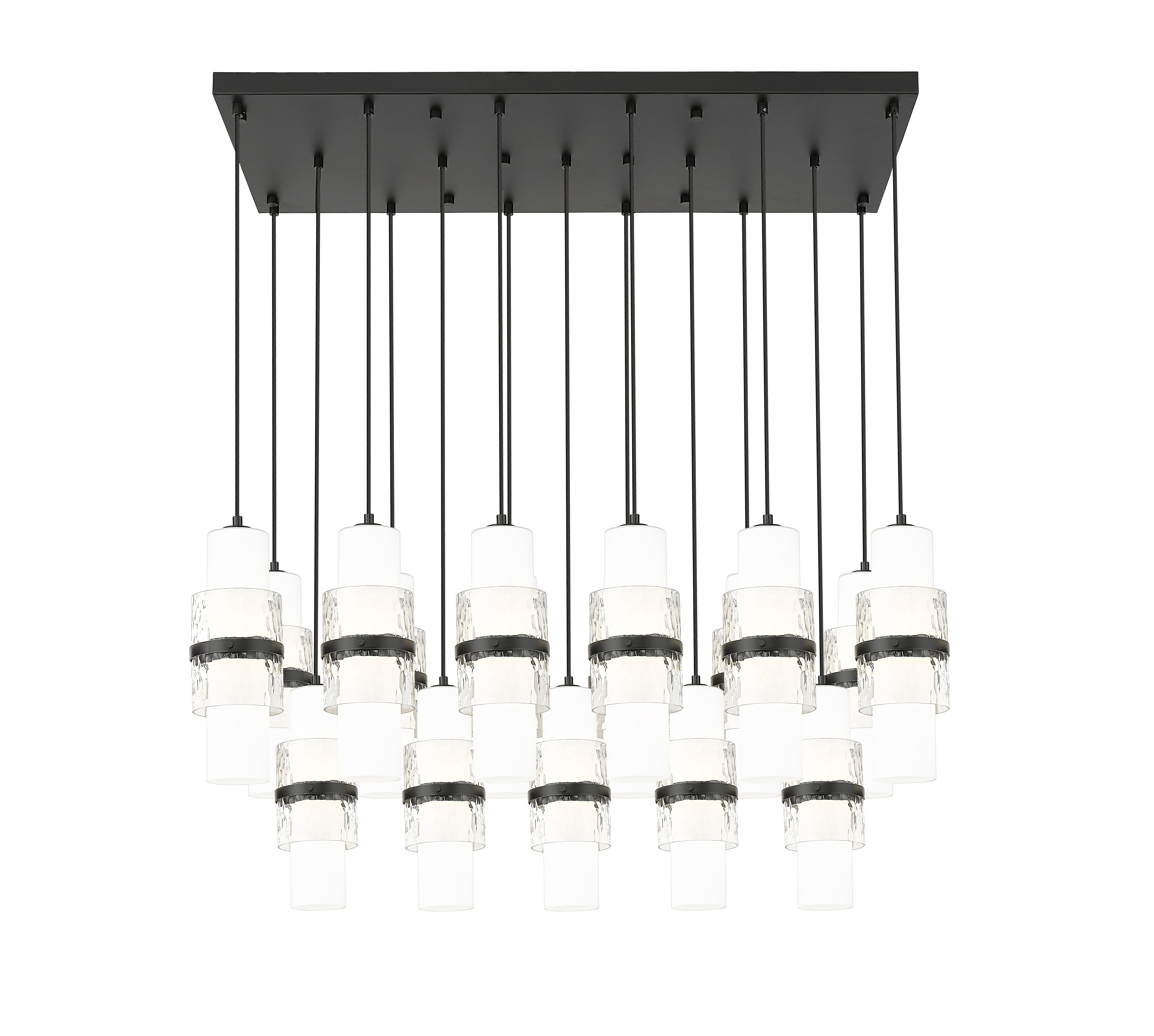 Cayden 17 Light Linear Chandelier Matte Black