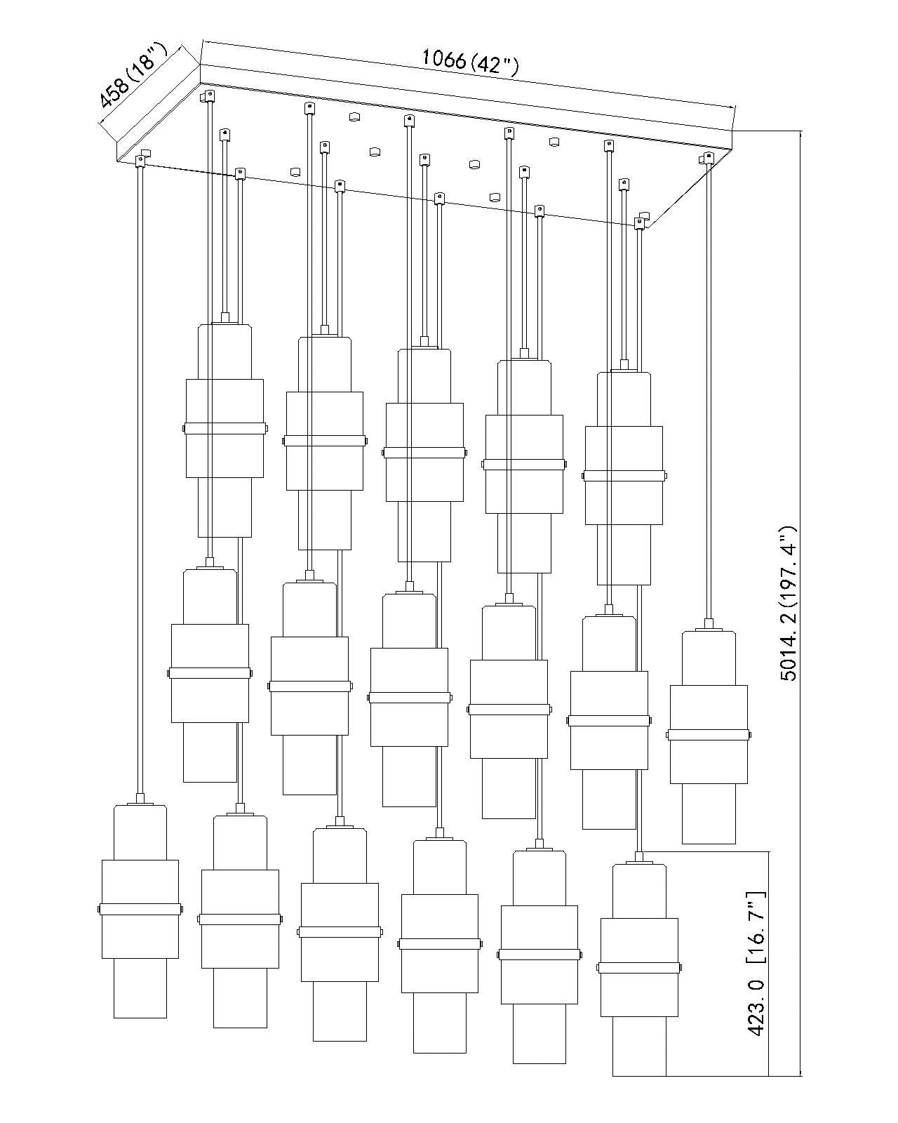 Cayden 17 Light Linear Chandelier Modern Gold