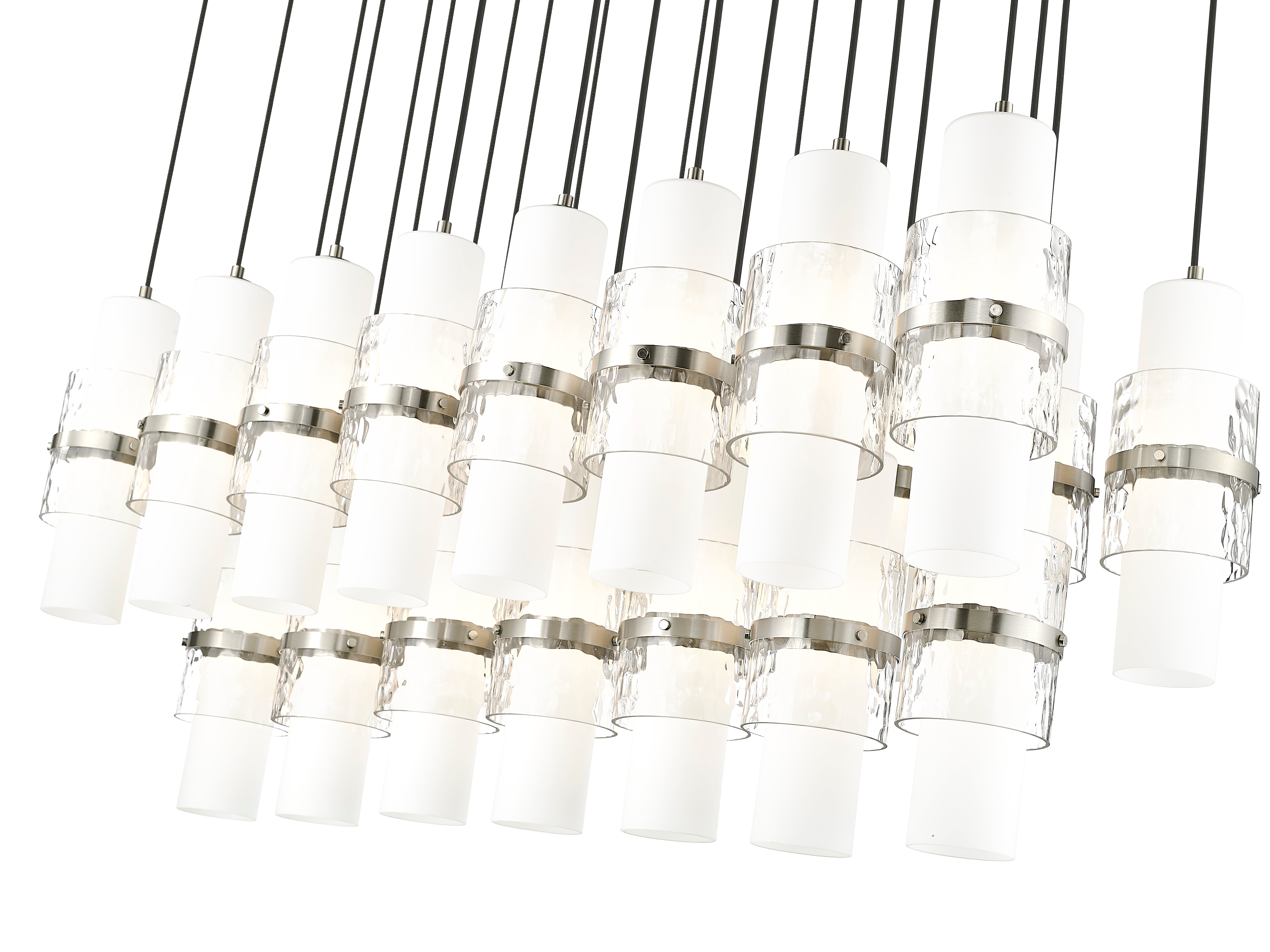 Cayden 23 Light Linear Chandelier Brushed Nickel