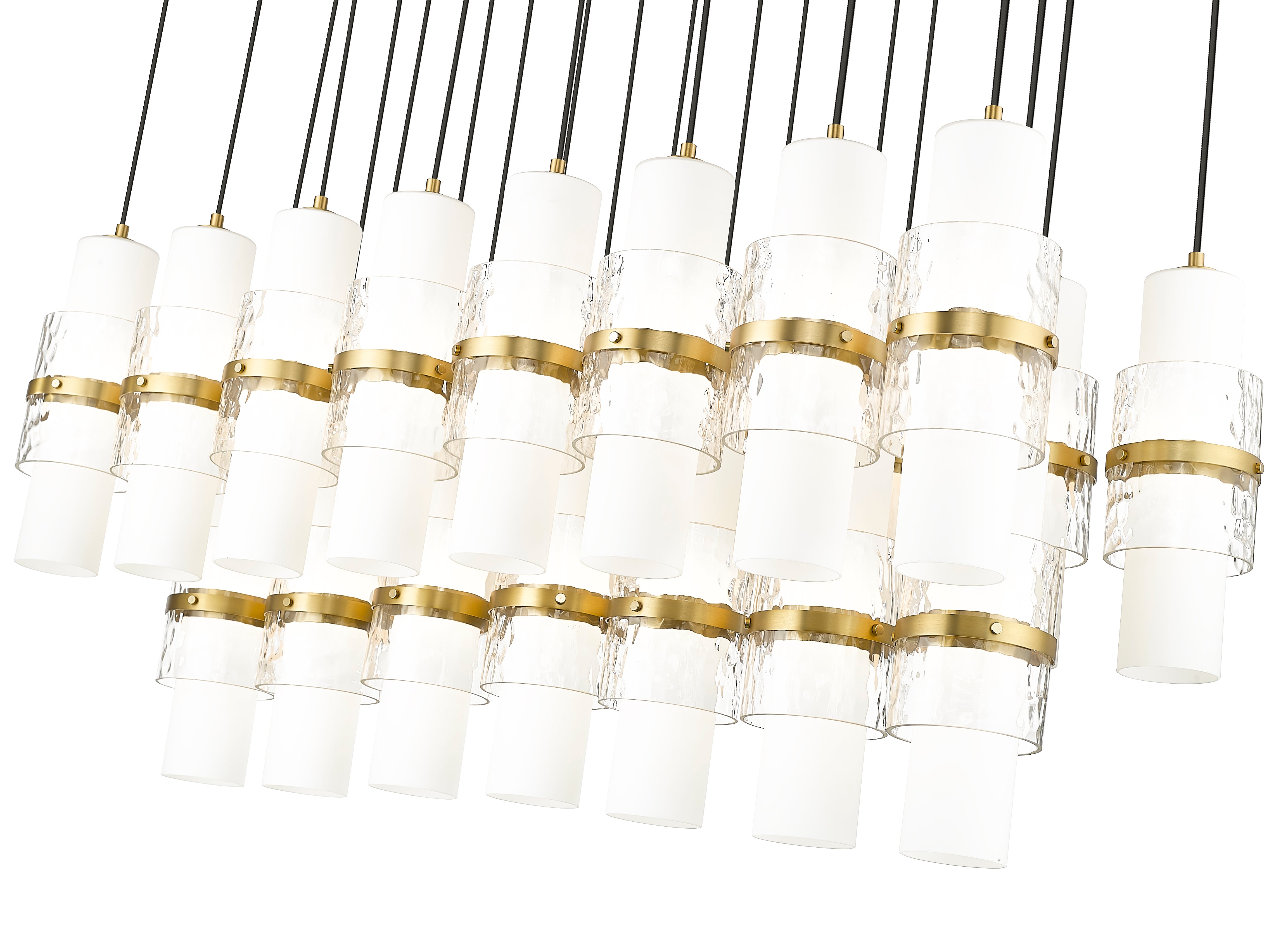 Cayden 23 Light Linear Chandelier Modern Gold