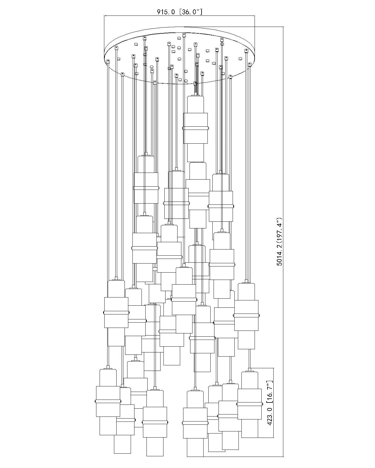 Cayden 27 Light Chandelier Modern Gold