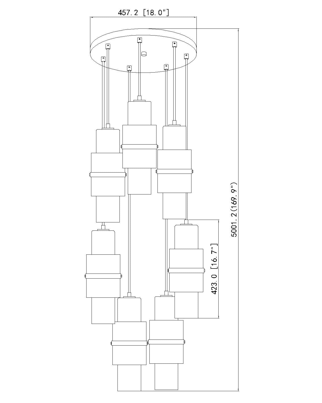 Cayden 7 Light Chandelier Modern Gold