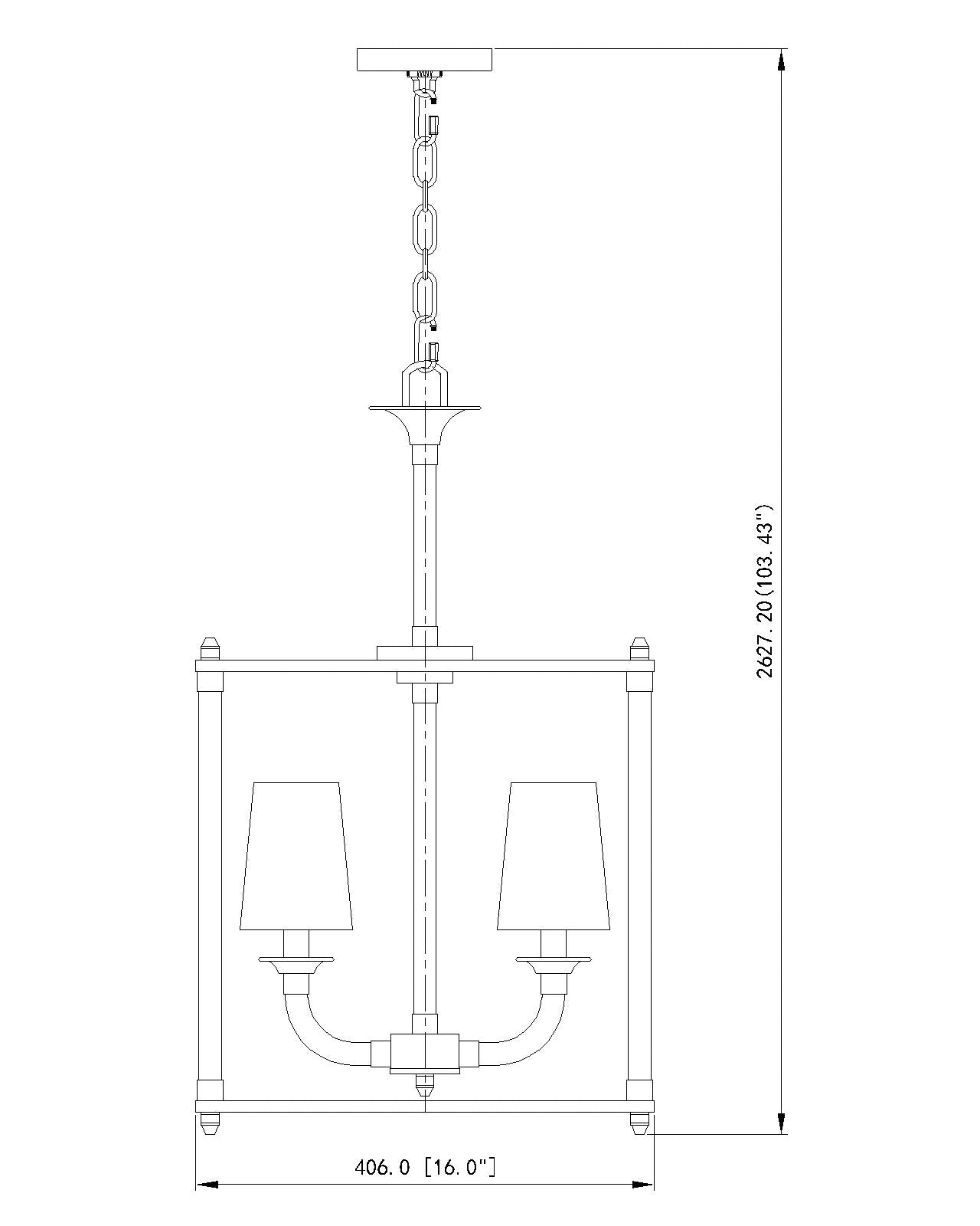 Katerina 4 Light Chandelier Rubbed Brass