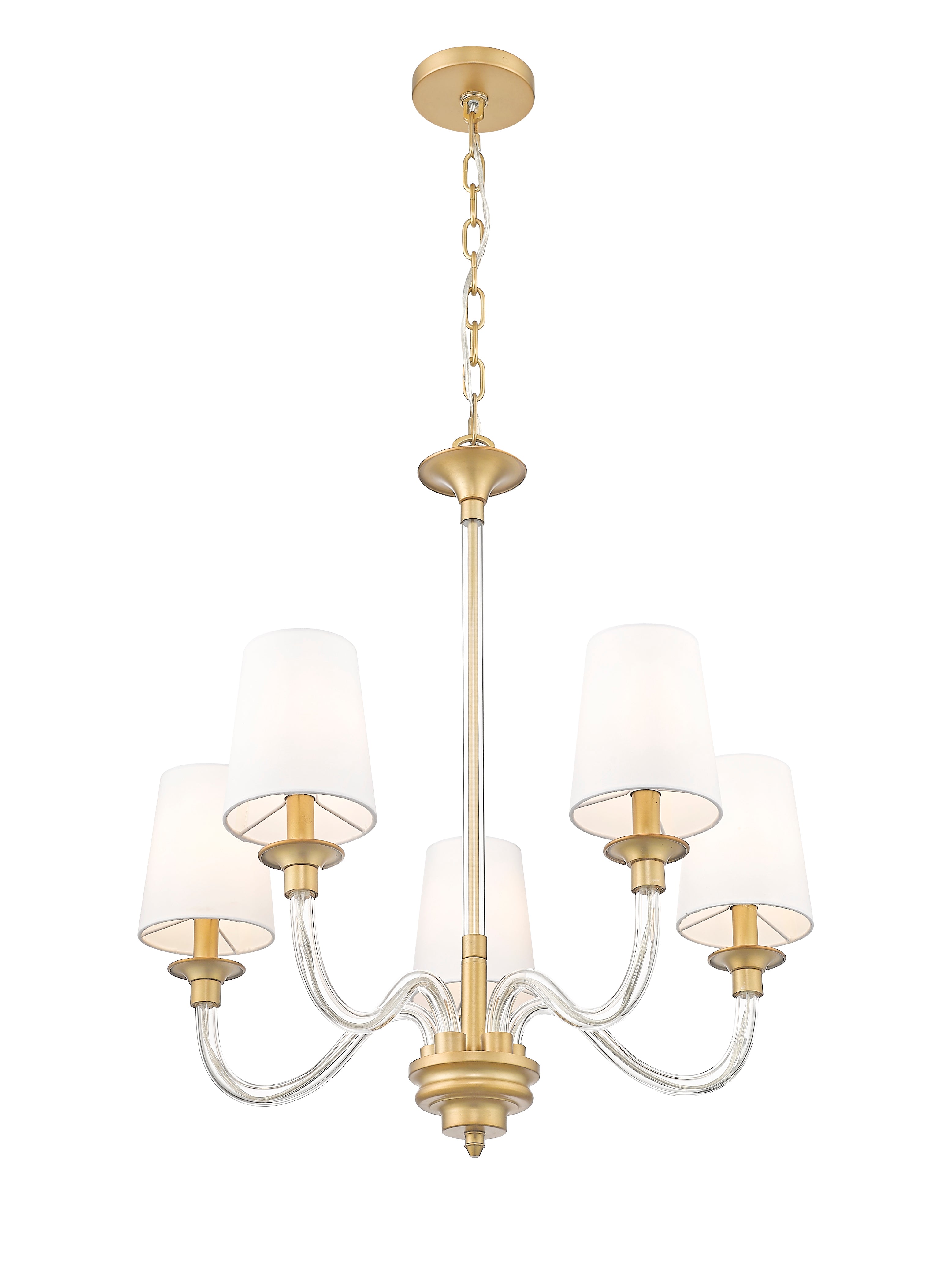 Katerina 5 Light Chandelier Rubbed Brass