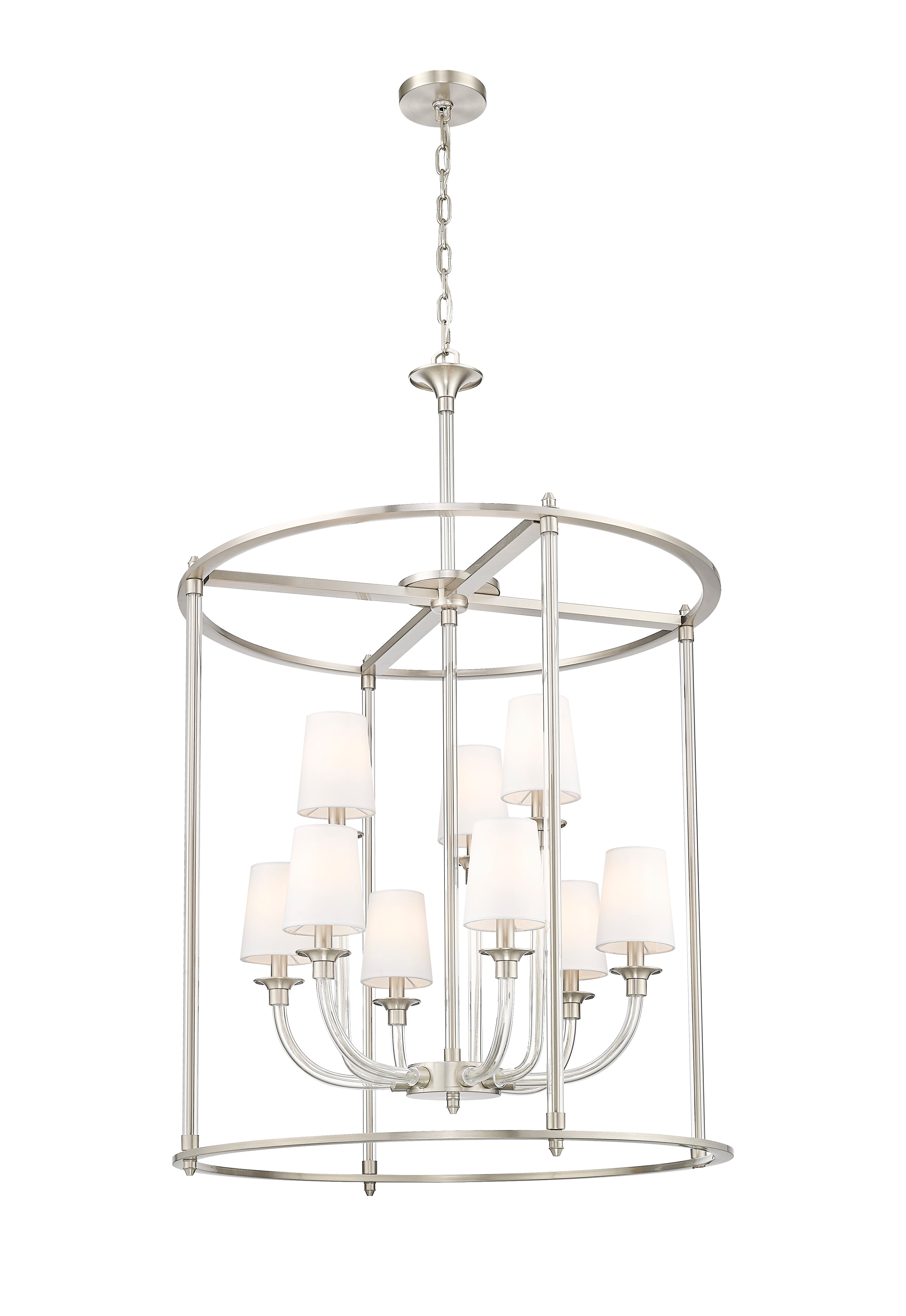 Katerina 9 Light Chandelier Brushed Nickel