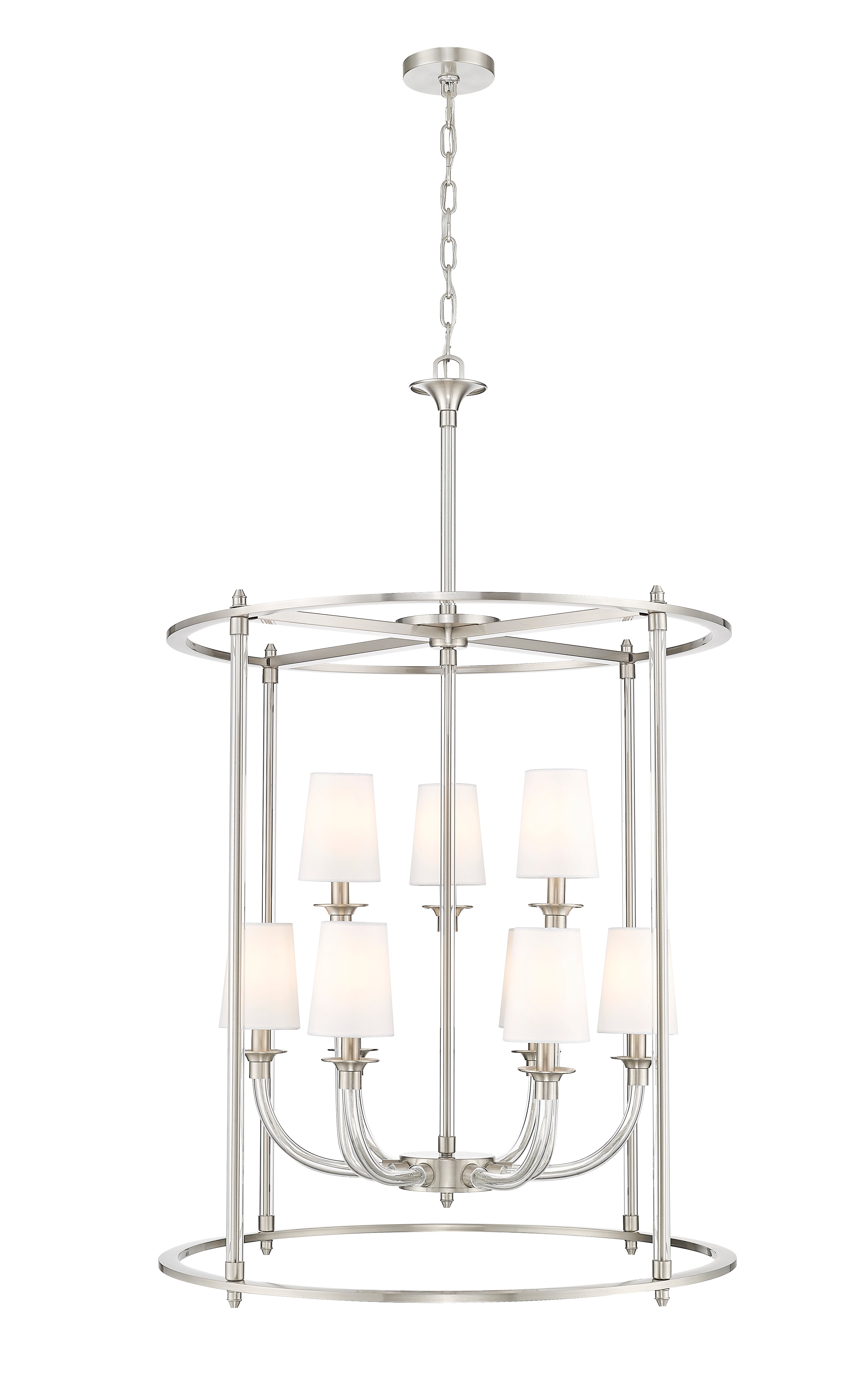 Katerina 9 Light Chandelier Brushed Nickel