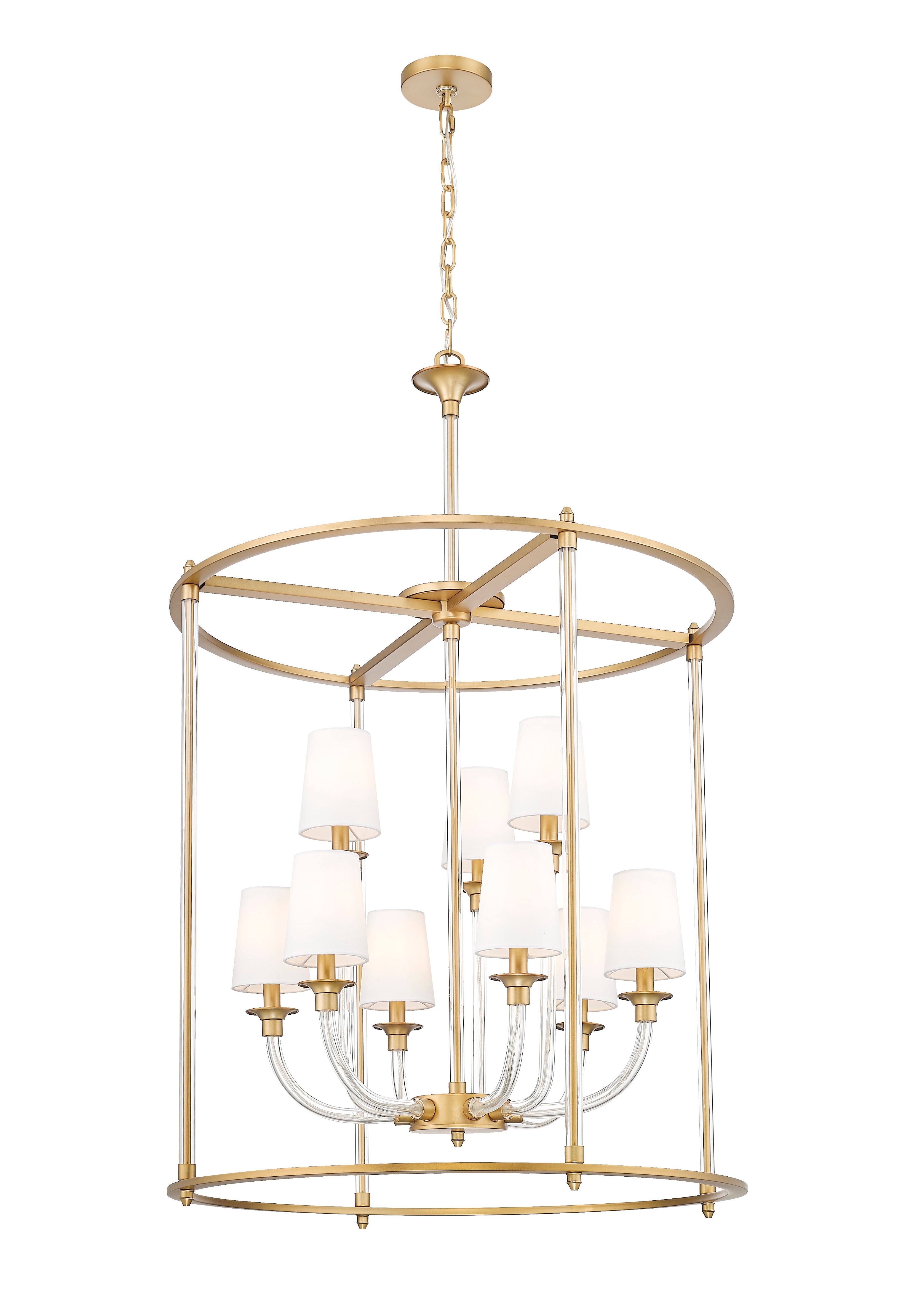 Katerina 9 Light Chandelier Rubbed Brass
