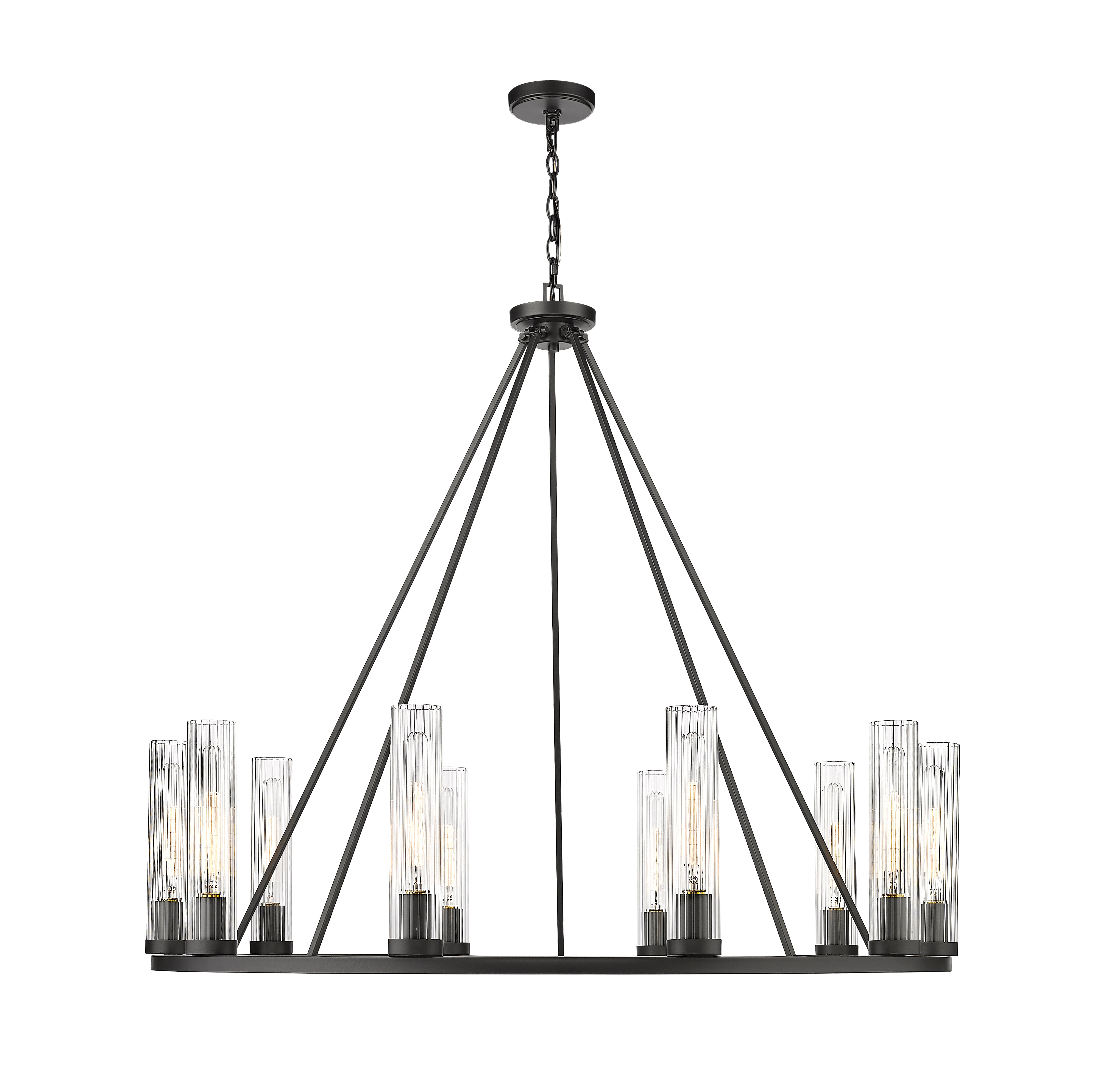 Beau 10 Light Chandelier Bronze