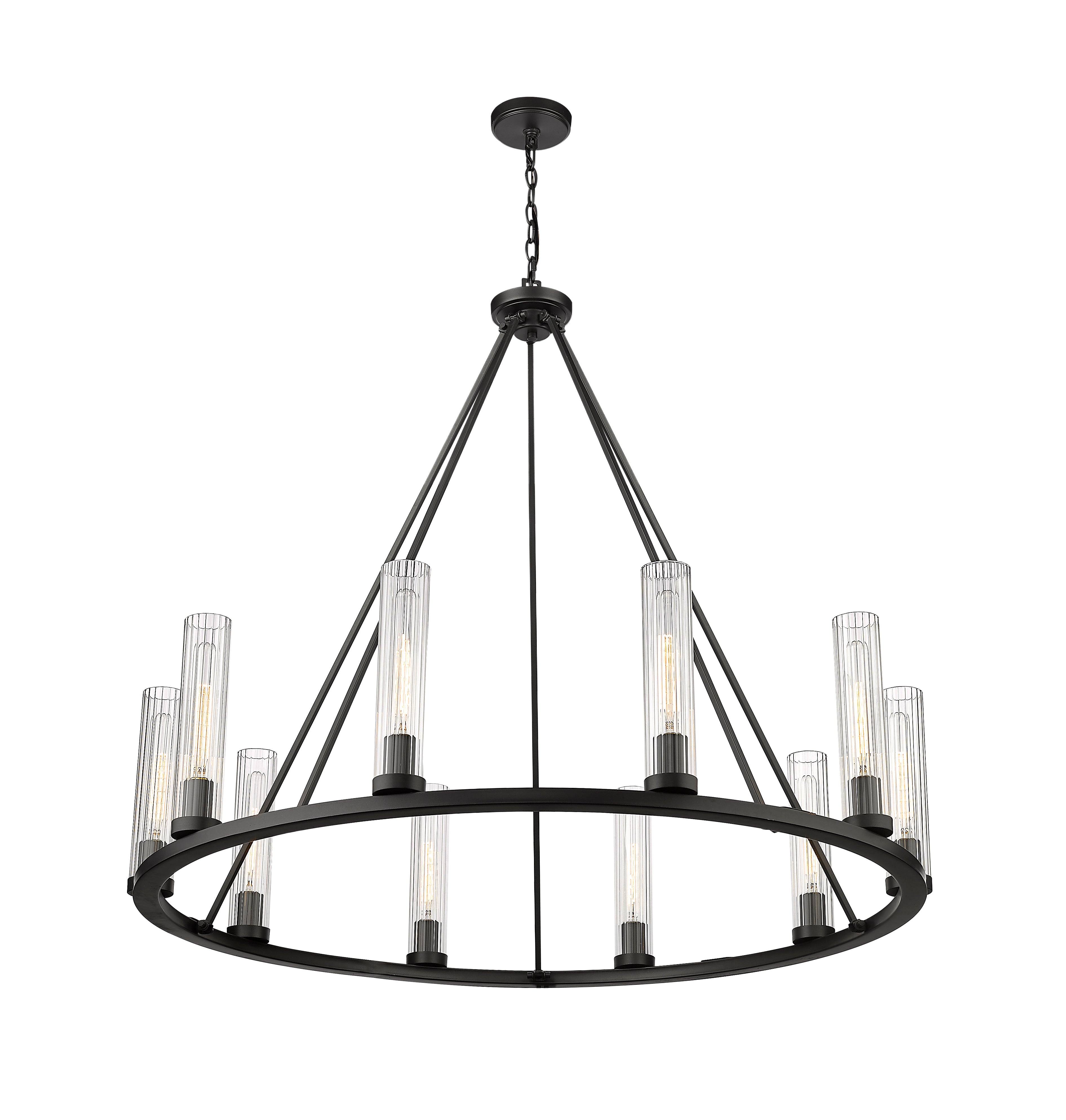 Beau 10 Light Chandelier Bronze