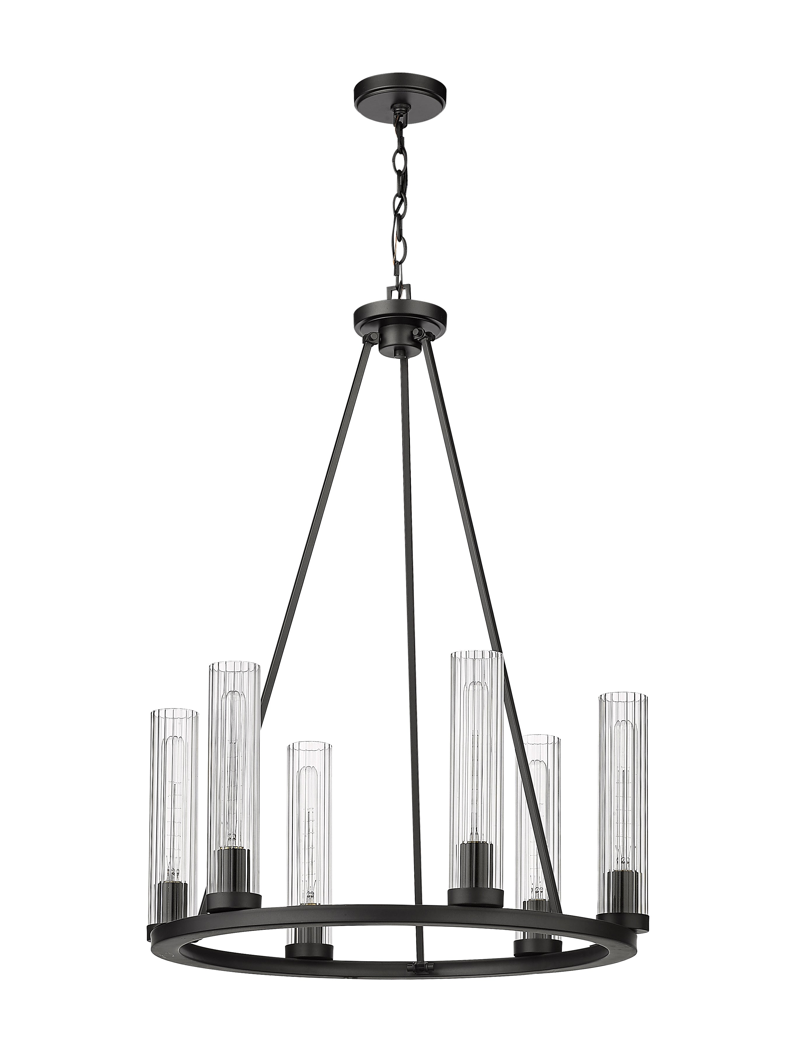 Beau 6 Light Chandelier Bronze