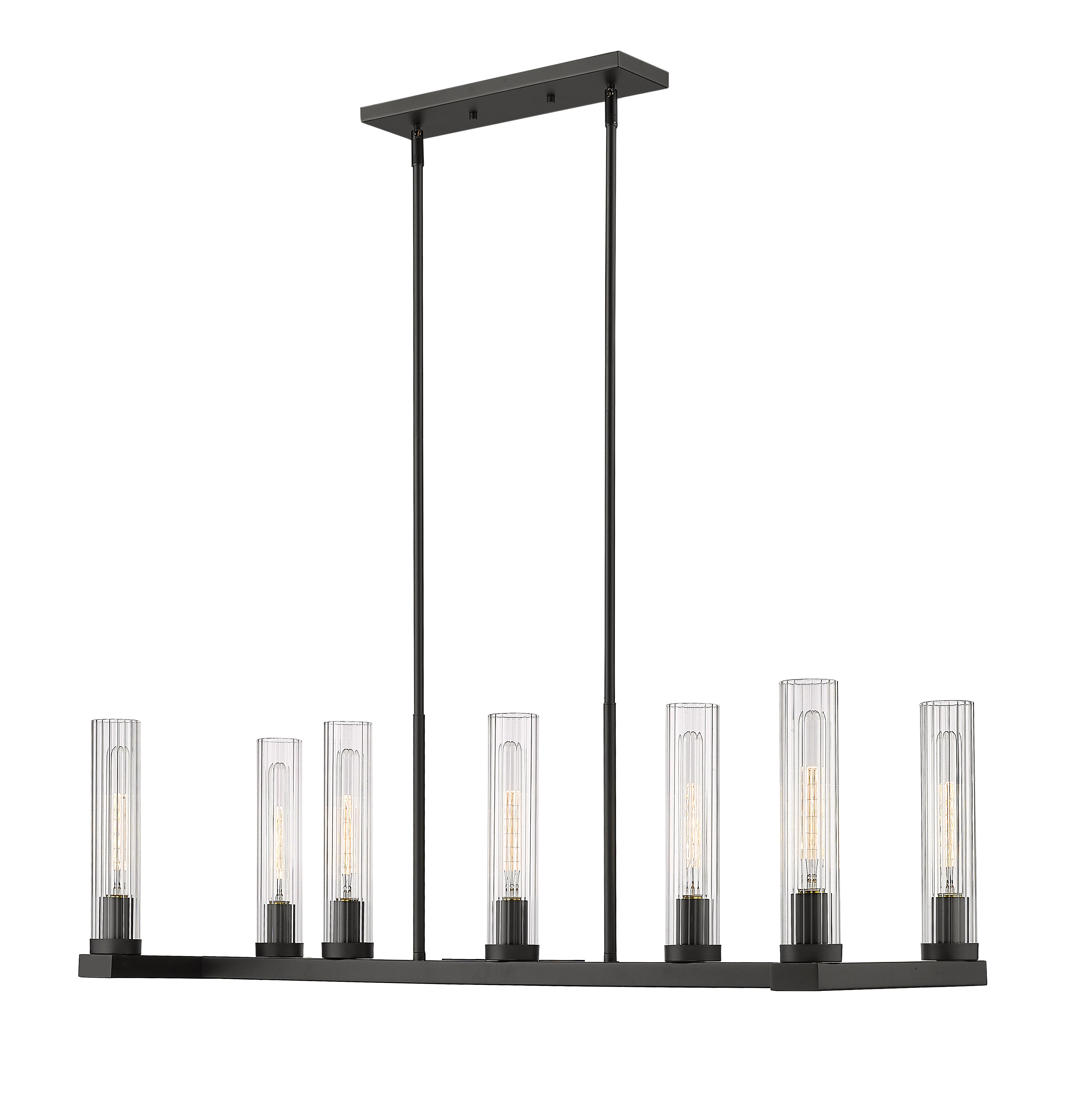 Beau 7 Light Linear Chandelier Bronze