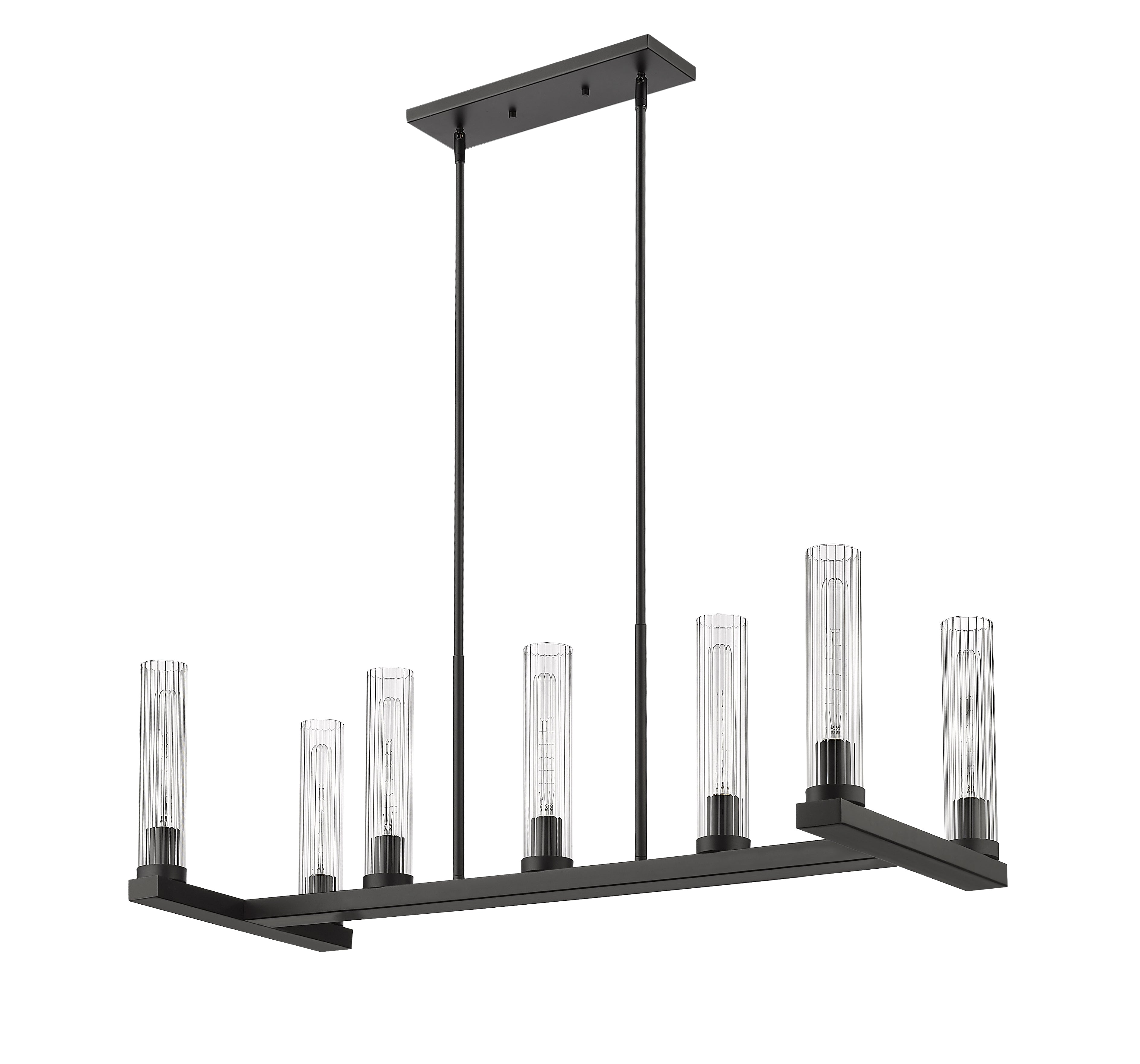 Beau 7 Light Linear Chandelier Bronze