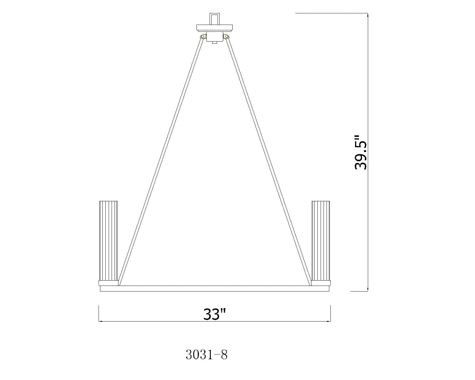 Beau 8 Light Chandelier Polished Nickel