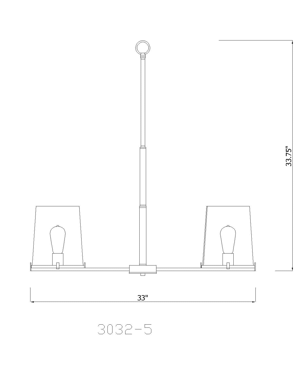 Callista 5 Light Chandelier Matte Black