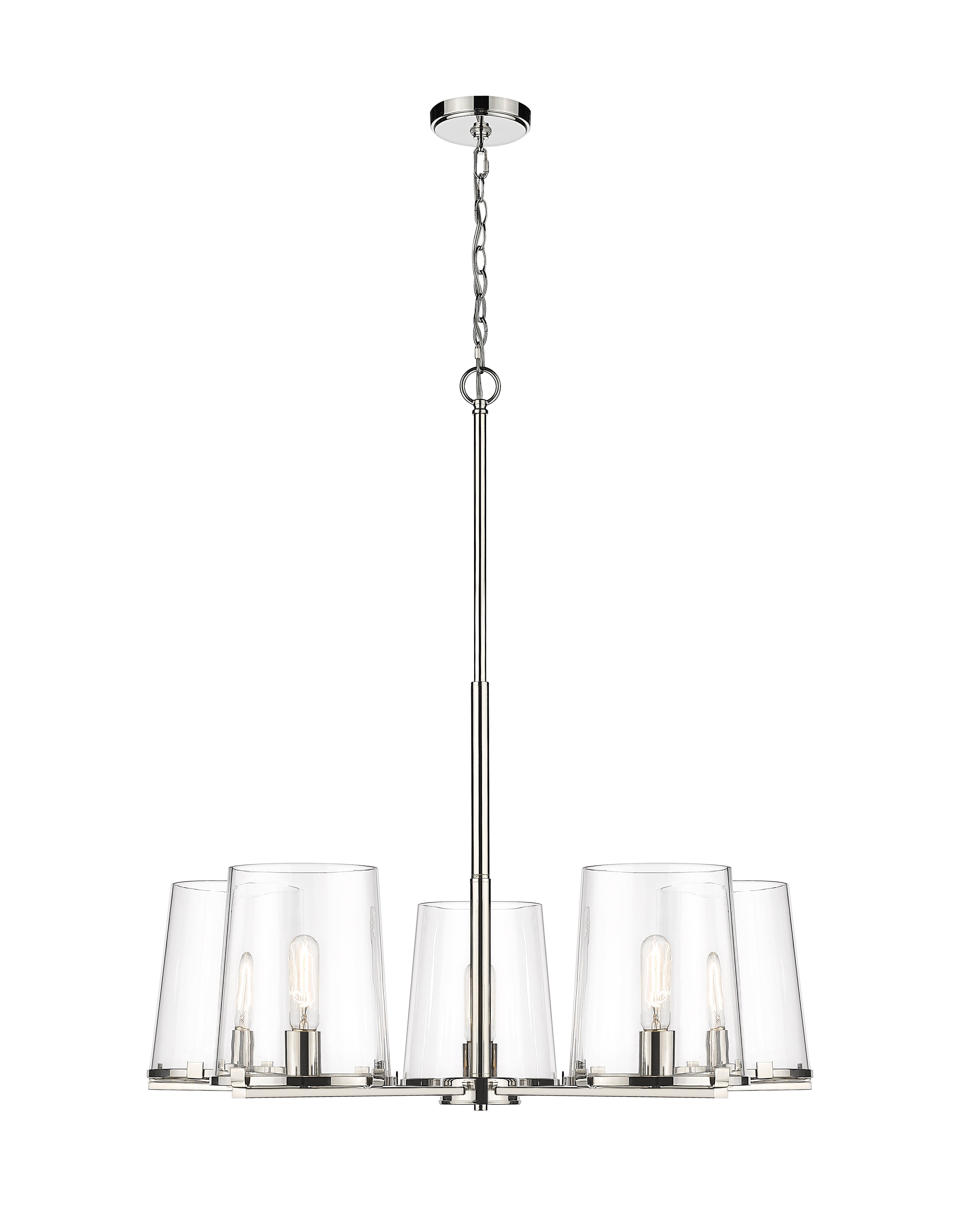 Callista 5 Light Chandelier Polished Nickel