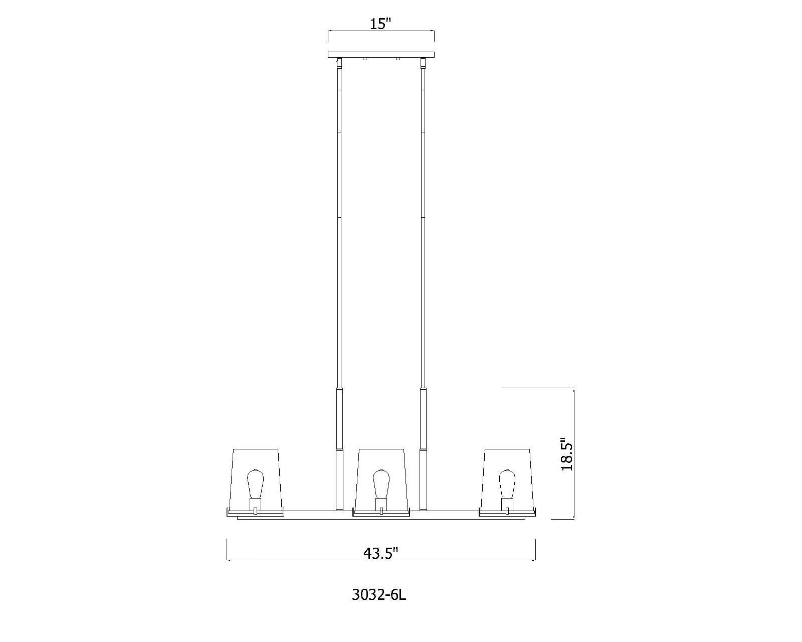 Callista 6 Light Linear Chandelier Polished Nickel