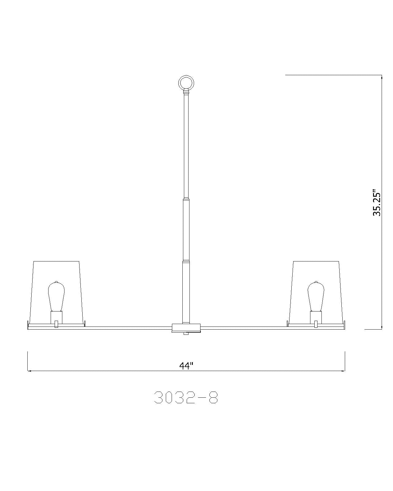 Callista 8 Light Chandelier Matte Black