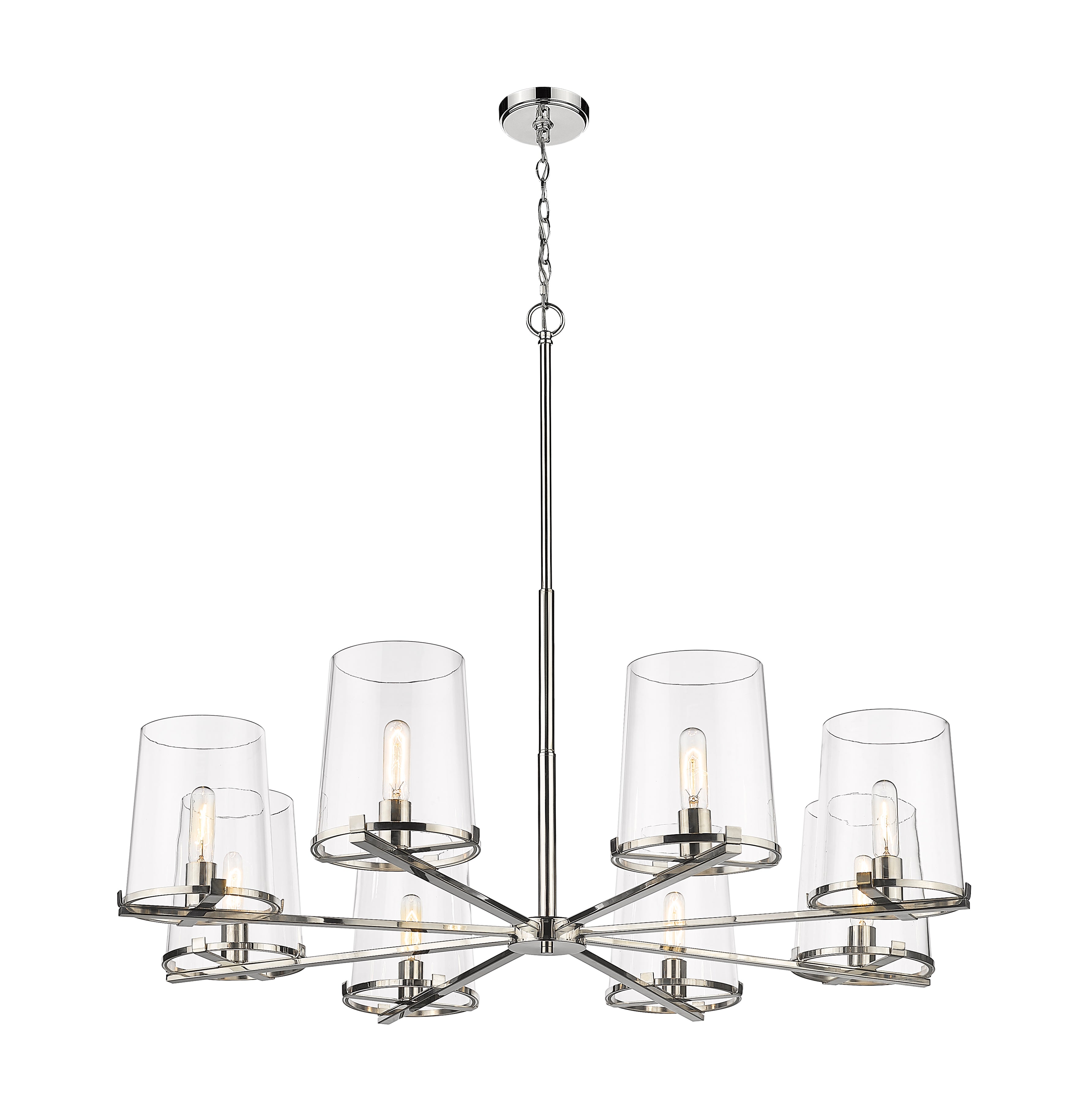 Callista 8 Light Chandelier Polished Nickel