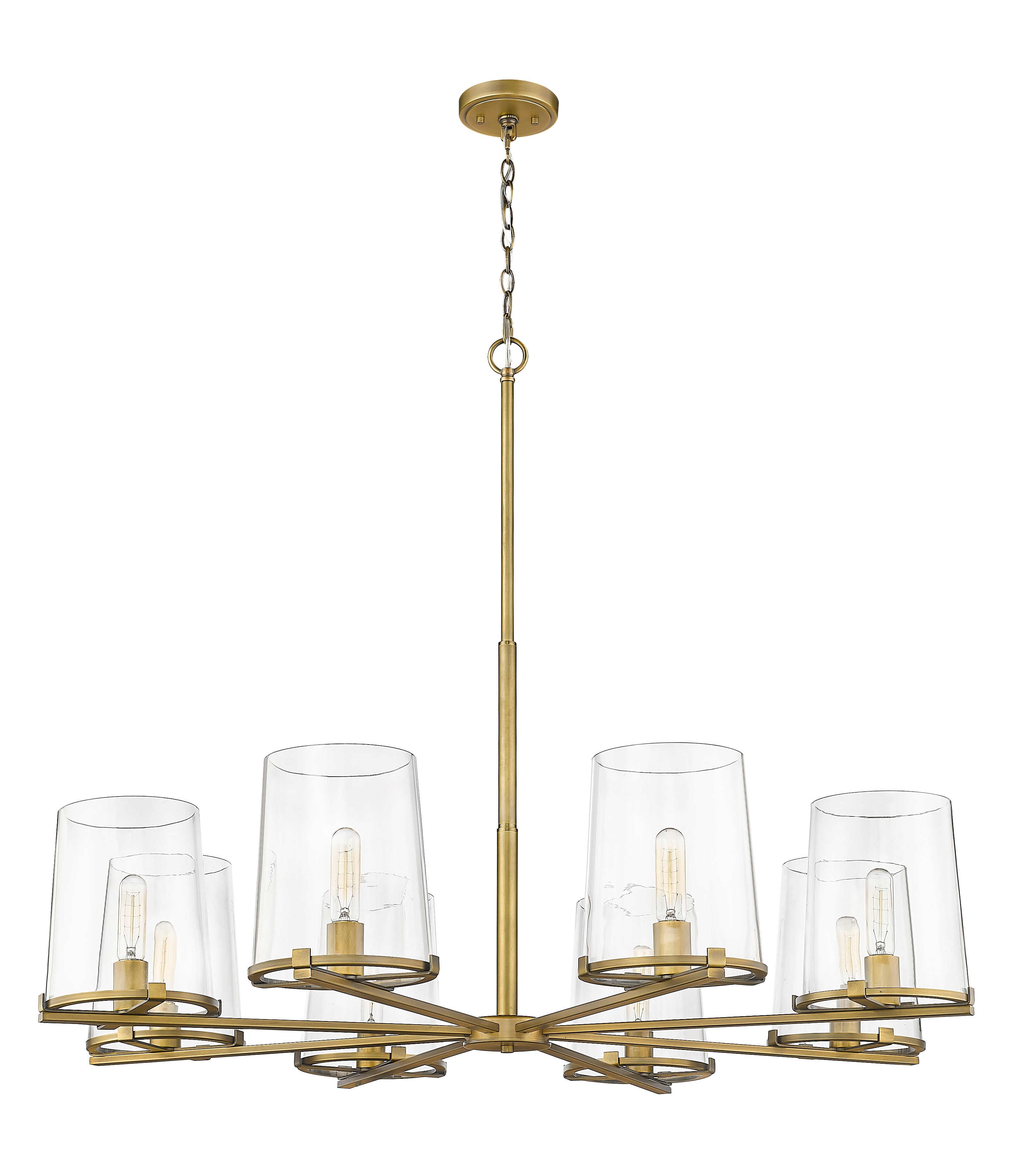 Callista 8 Light Chandelier Rubbed Brass