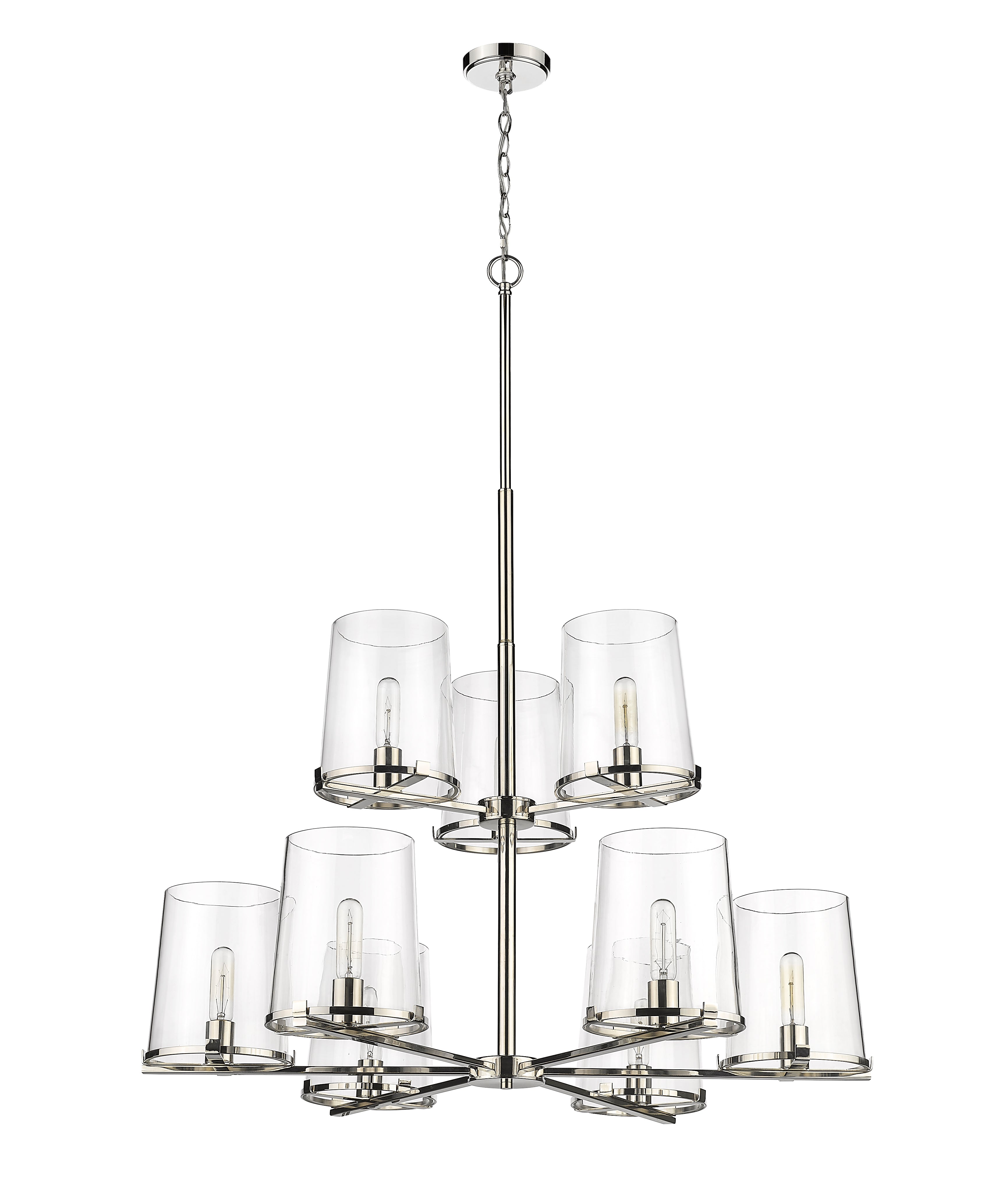 Callista 9 Light Chandelier Polished Nickel